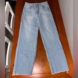 Joe's Jeans Blue and White Striped Denim